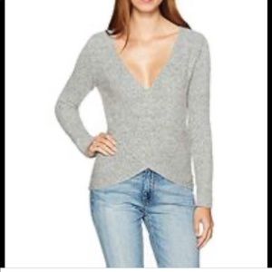 XS Express grey cross front fitted sweater